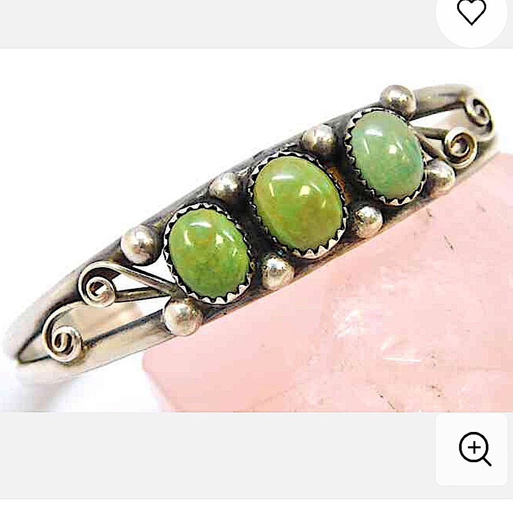 J. Begay Royston Turquoise RARE VINTAGE NAVAJO solid silver Cuff Bracelet